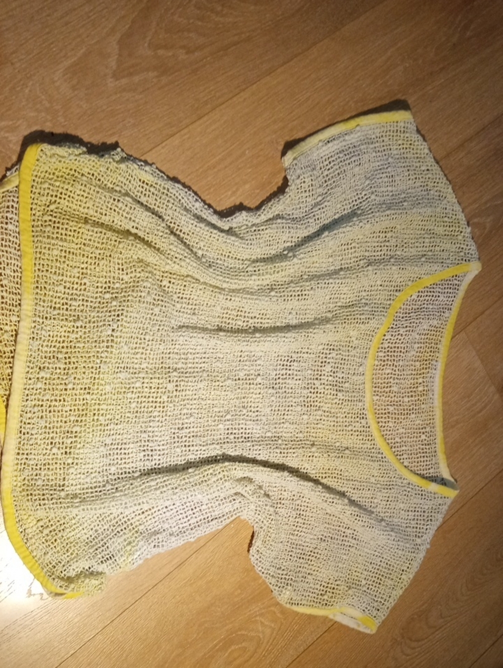 Lightweight Yellow Mesh Top
